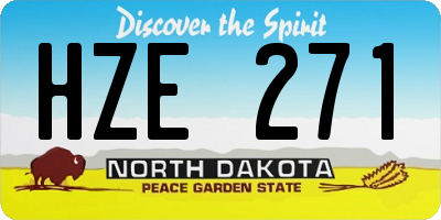 ND license plate HZE271