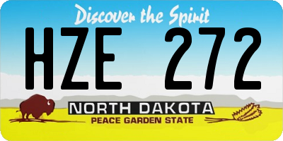 ND license plate HZE272