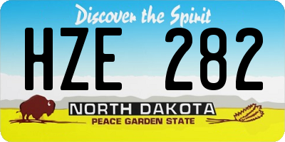 ND license plate HZE282