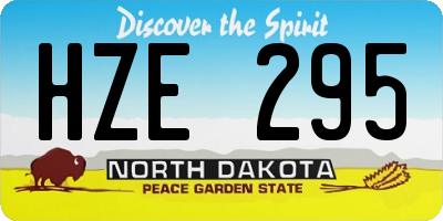 ND license plate HZE295