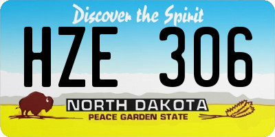 ND license plate HZE306