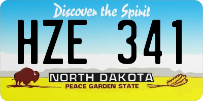 ND license plate HZE341