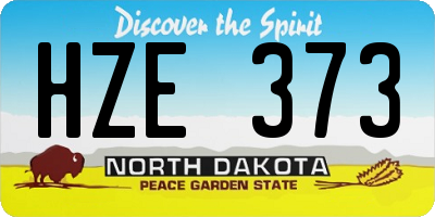 ND license plate HZE373