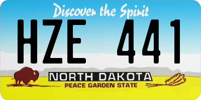 ND license plate HZE441