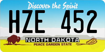 ND license plate HZE452