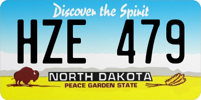 ND license plate HZE479