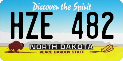 ND license plate HZE482