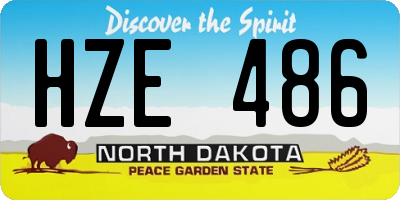 ND license plate HZE486