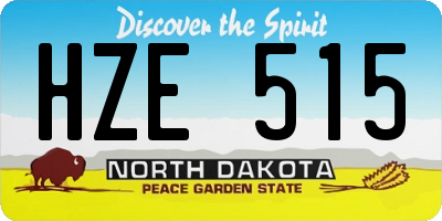 ND license plate HZE515