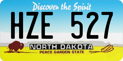 ND license plate HZE527