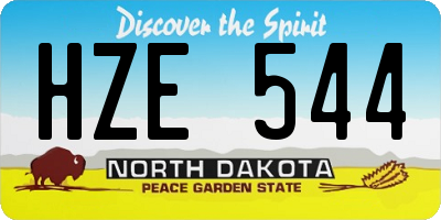 ND license plate HZE544