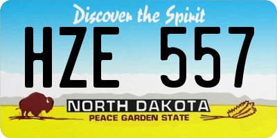 ND license plate HZE557