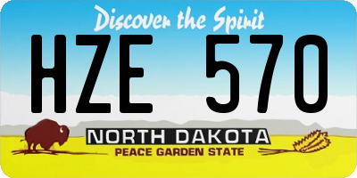 ND license plate HZE570
