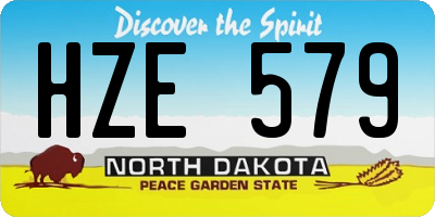 ND license plate HZE579