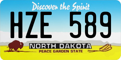 ND license plate HZE589