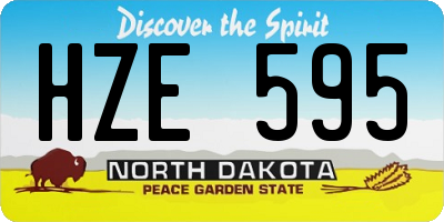 ND license plate HZE595