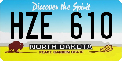 ND license plate HZE610