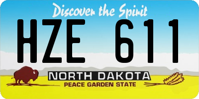 ND license plate HZE611
