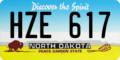 ND license plate HZE617