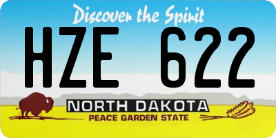 ND license plate HZE622