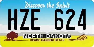 ND license plate HZE624