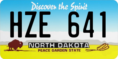 ND license plate HZE641