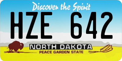 ND license plate HZE642