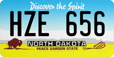 ND license plate HZE656