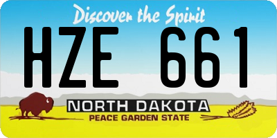 ND license plate HZE661