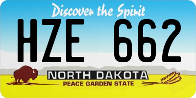 ND license plate HZE662