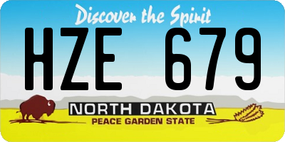 ND license plate HZE679