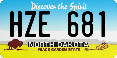 ND license plate HZE681