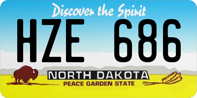 ND license plate HZE686