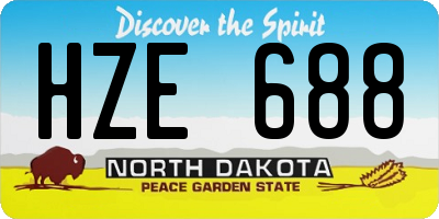 ND license plate HZE688