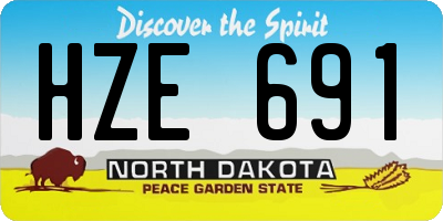 ND license plate HZE691