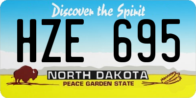 ND license plate HZE695