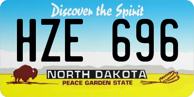 ND license plate HZE696