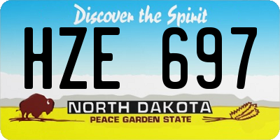 ND license plate HZE697
