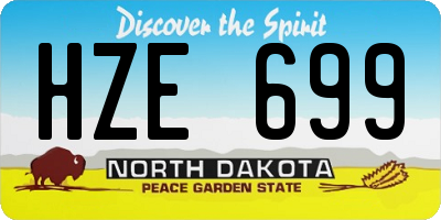 ND license plate HZE699
