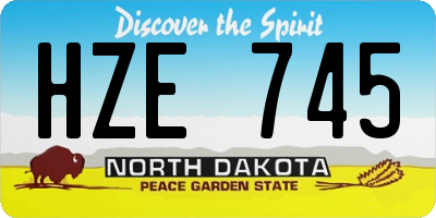 ND license plate HZE745