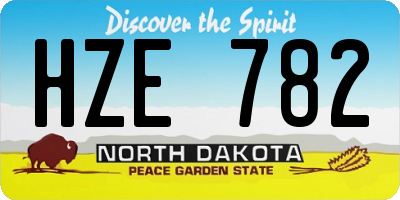 ND license plate HZE782