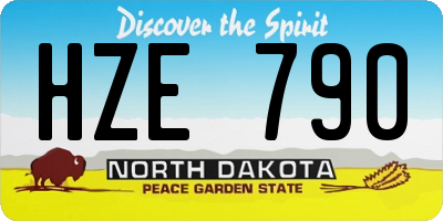 ND license plate HZE790