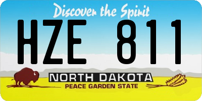 ND license plate HZE811