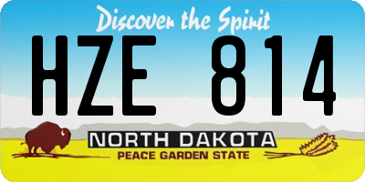 ND license plate HZE814