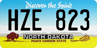 ND license plate HZE823