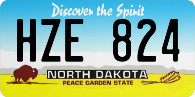 ND license plate HZE824