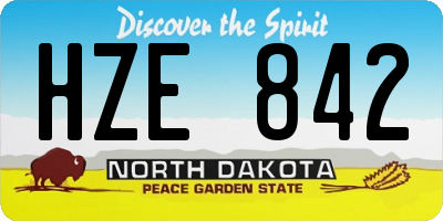 ND license plate HZE842