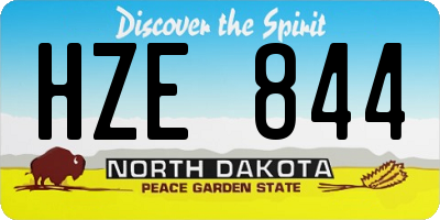 ND license plate HZE844