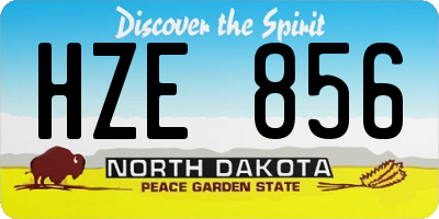 ND license plate HZE856