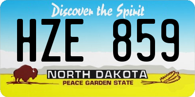 ND license plate HZE859